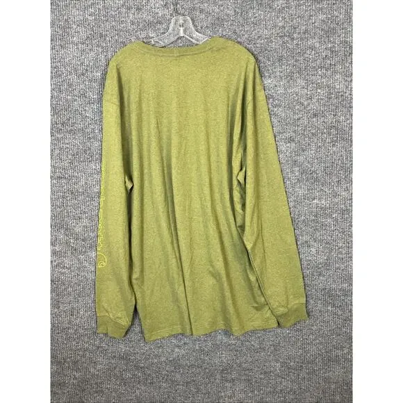 Carhartt MensLoose Fit Heavyweight Long Sleeve Graphic T Shirt Sz XL Tall Green - Picture 6 of 9